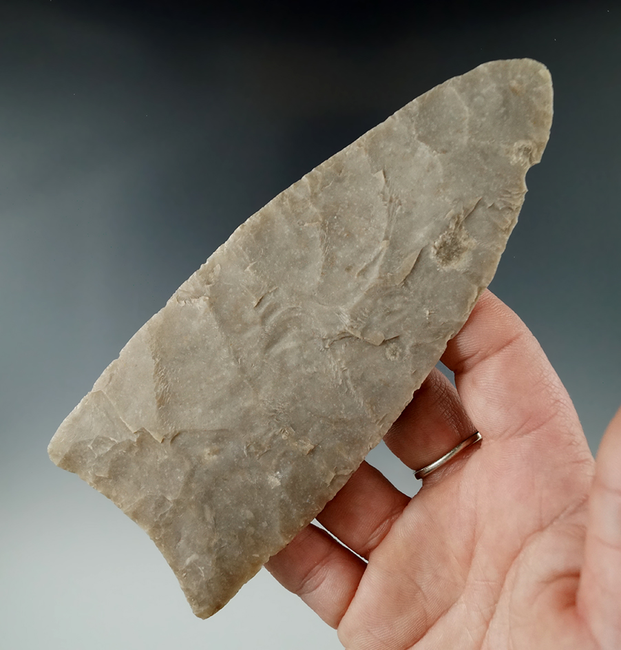 Exceptional! 5 7/16" very thin and well flaked Archaic Knife found in Wilson Co., Texas.  COA.