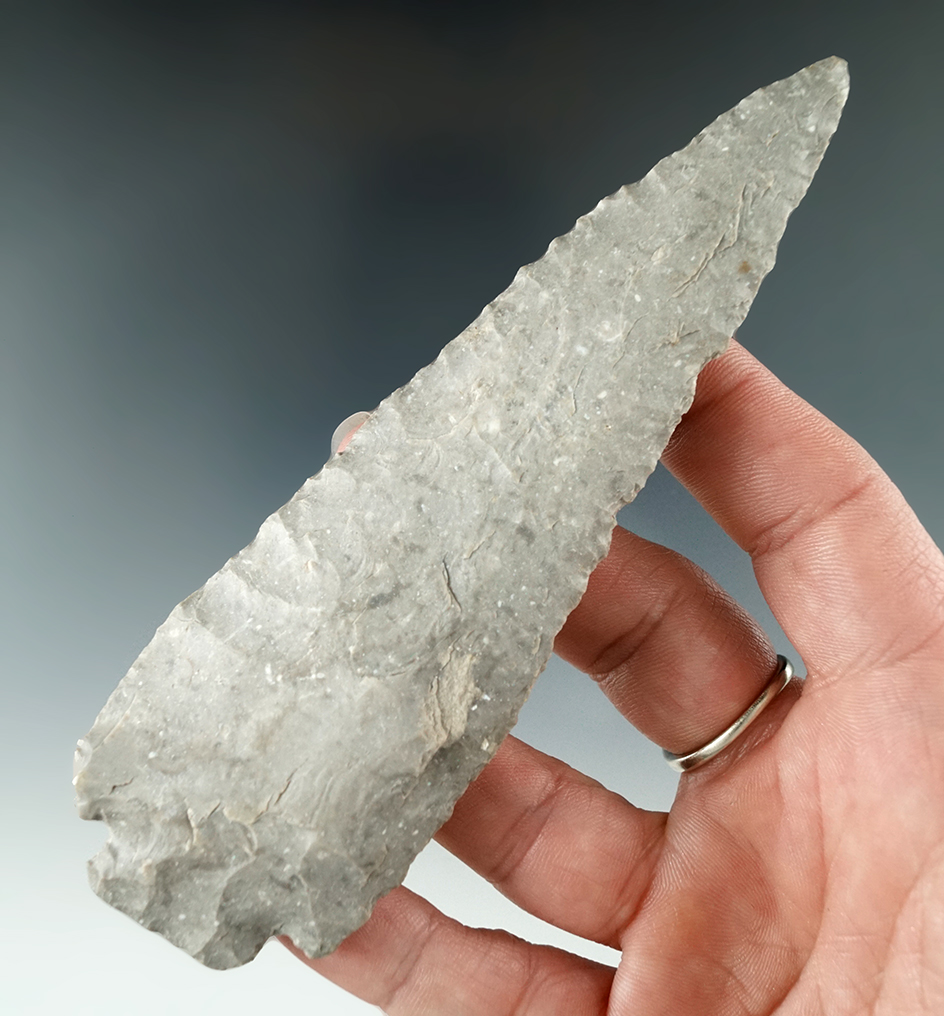 Large! 5 1/16" Marcos base tang Knife found in Coryell Co., Texas.  Rogers COA.