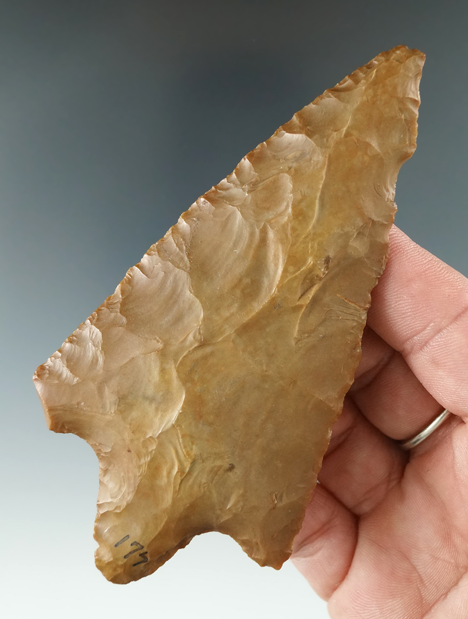 4 3/8" beautifully River stained Gary - Texas. Ex. Mel Wilkins, Steve Warden. Jackson COA.