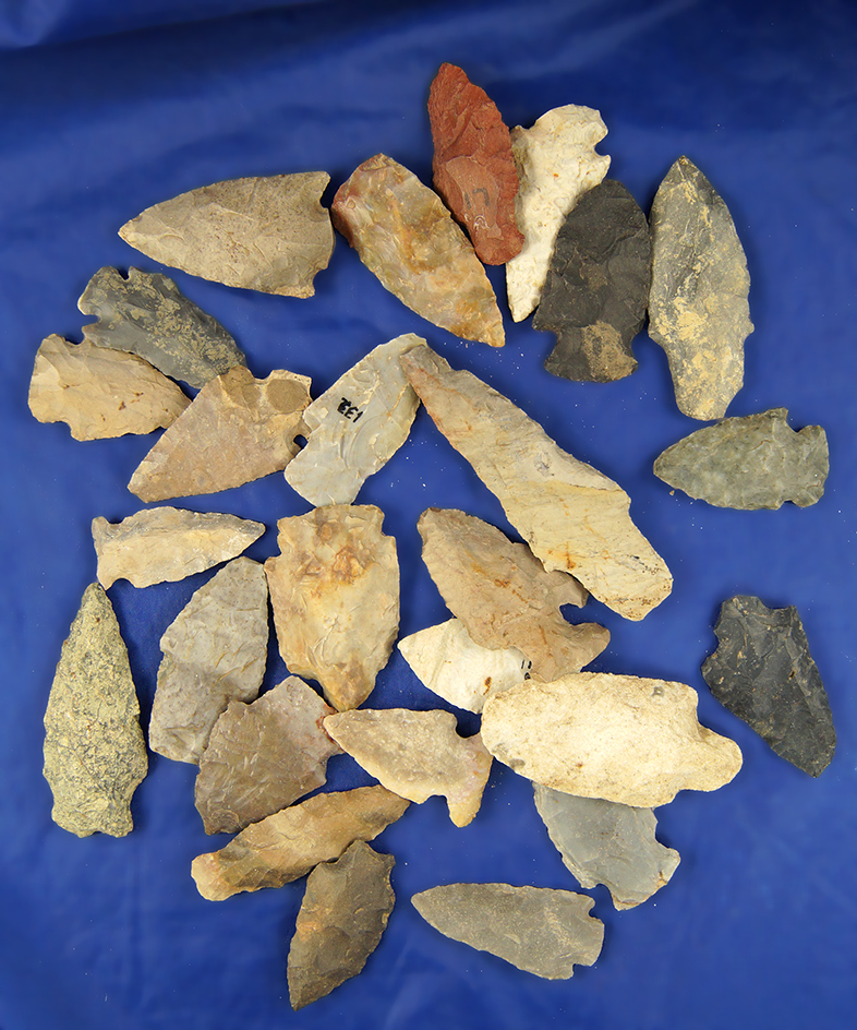 Set of 25 assorted Ohio Arrowheads.