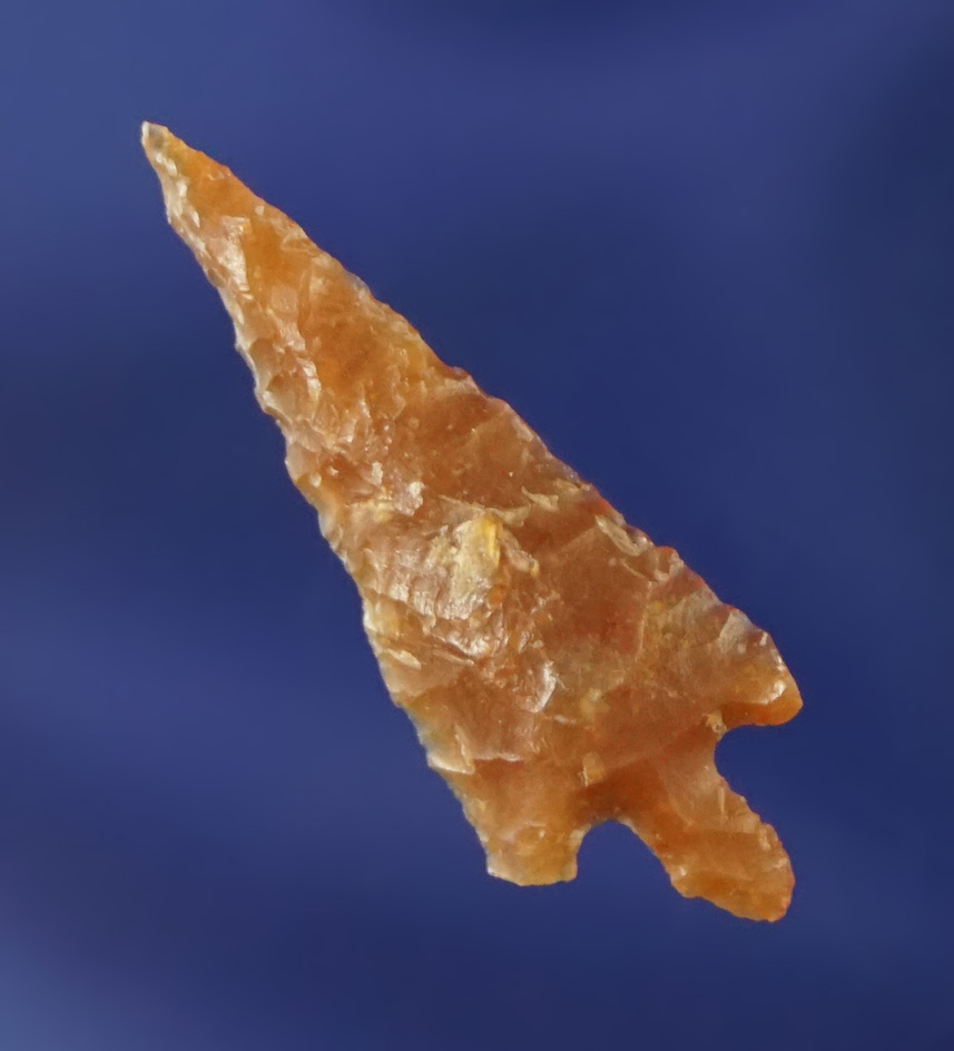 1 1/8" Gempoint made from semi-translucent material found near the John Day Rapids.