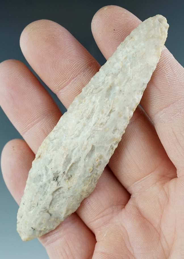 Fine 3 5/8" Bi-pointed Knife found in Indiana. Ex. Hooks.