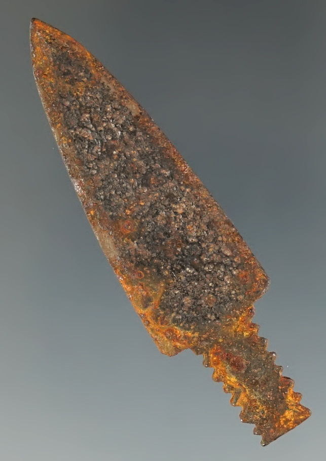 2 9/16" Iron Trade Point found in Montana. Comes with a Bennett COA.