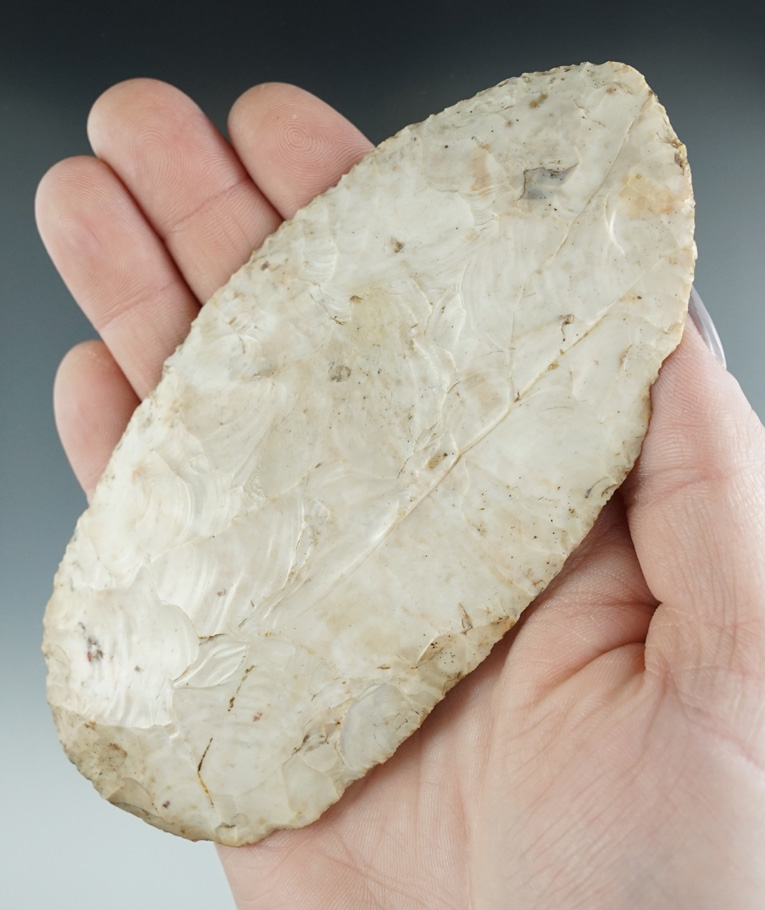 5 1/4" Flint Blade - attractive material found in Perry Co., Indiana. Ex. Archibald, Dean Richard.