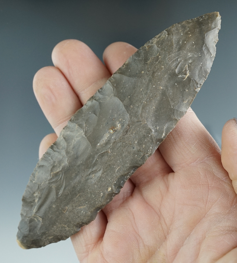 5 1/4" Adena Blade from the Lyons Cache found in Greene Co., Indiana.