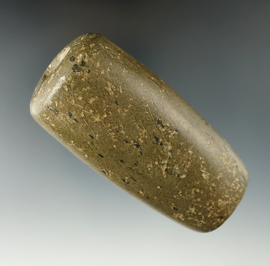3 5/8" Tube Bannerstone found in Richland Co., Ohio.