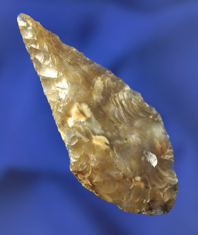2 7/16" Wahmuza Knife made from high-quality highly translucent agate. Found in Washington.
