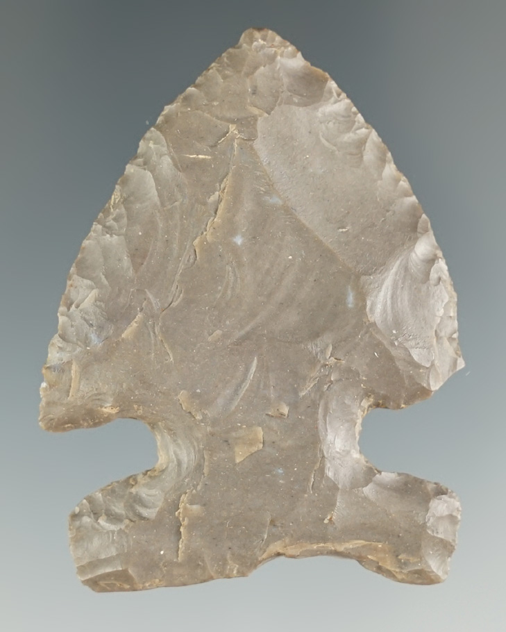 2" Archaic Sidenotch made from hornstone found in Indiana.