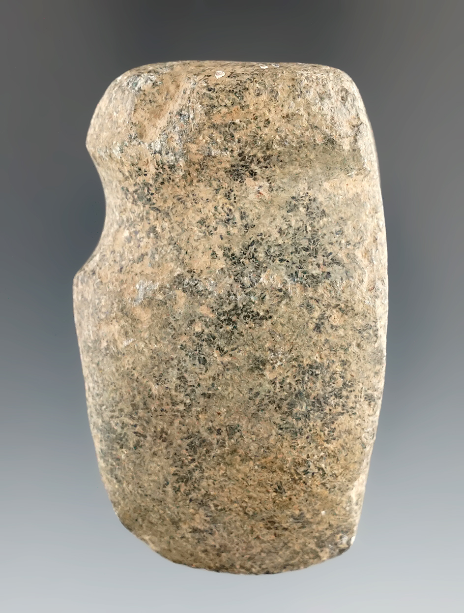 Rare! Excellent style and craftsmanship on this 2 5/16" miniature Archaic 3/4 Grooved Axe.