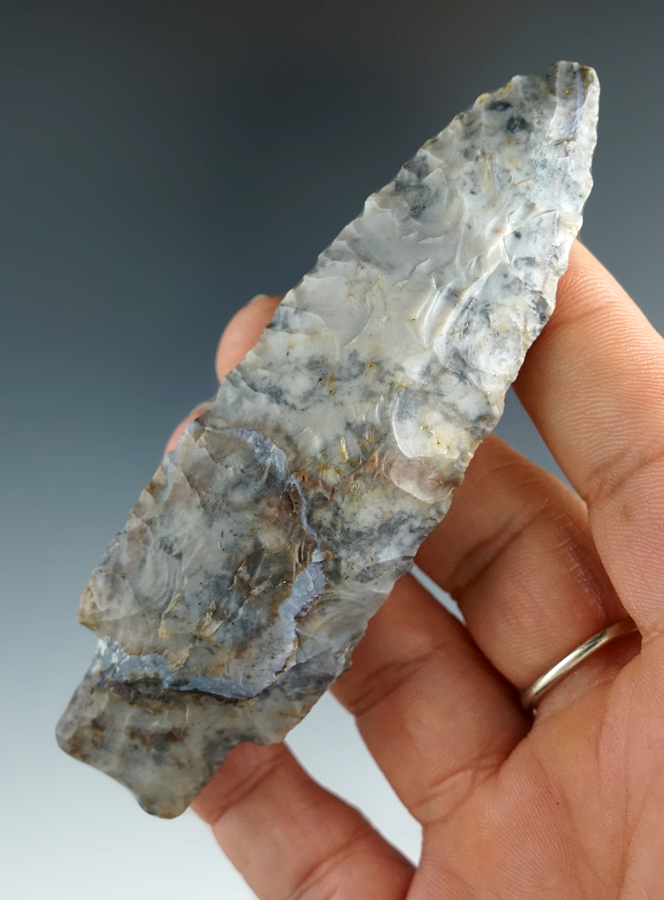 3 7/8" Beautiful Flint Ridge Flint Heavy Duty found in Brown Co., Ohio. Ex. Spires, Glen Spray.
