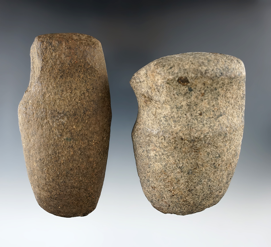Pair of 3/4 grooved Axes found in Ohio, largest is 4 1/4".