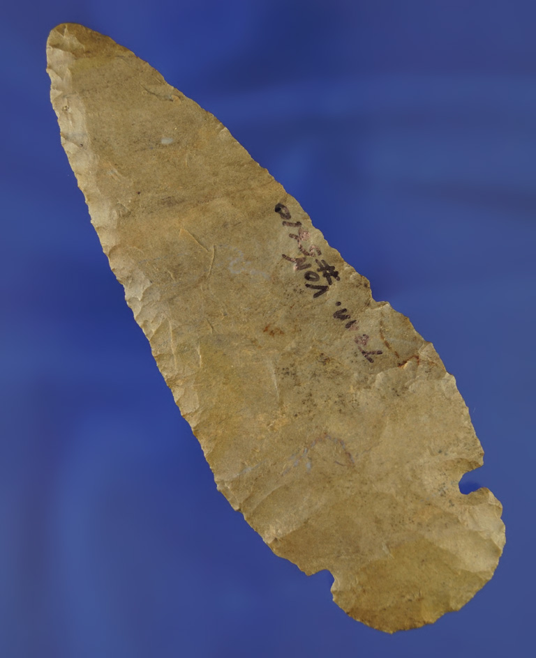 4 3/16" Dovetail found in DeKalb Co.,  Tennessee. Ex. Rocky Hall collection. Bennett COA.