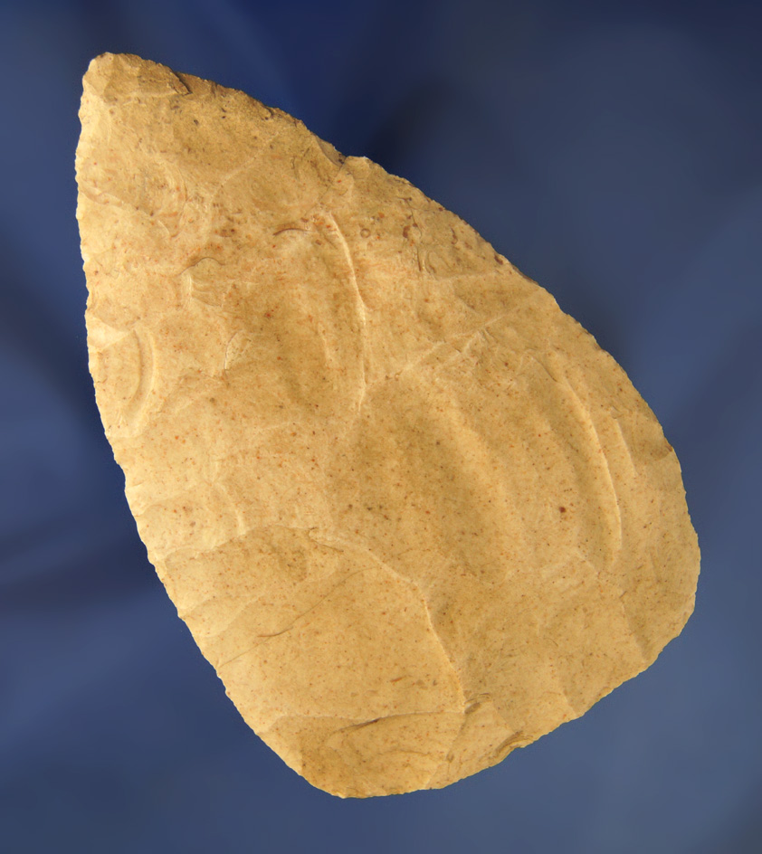 Large 4 5/8" North Blade found in Cass Co.,  Illinois that is part of a cache of 21. Ex. Dr. James R
