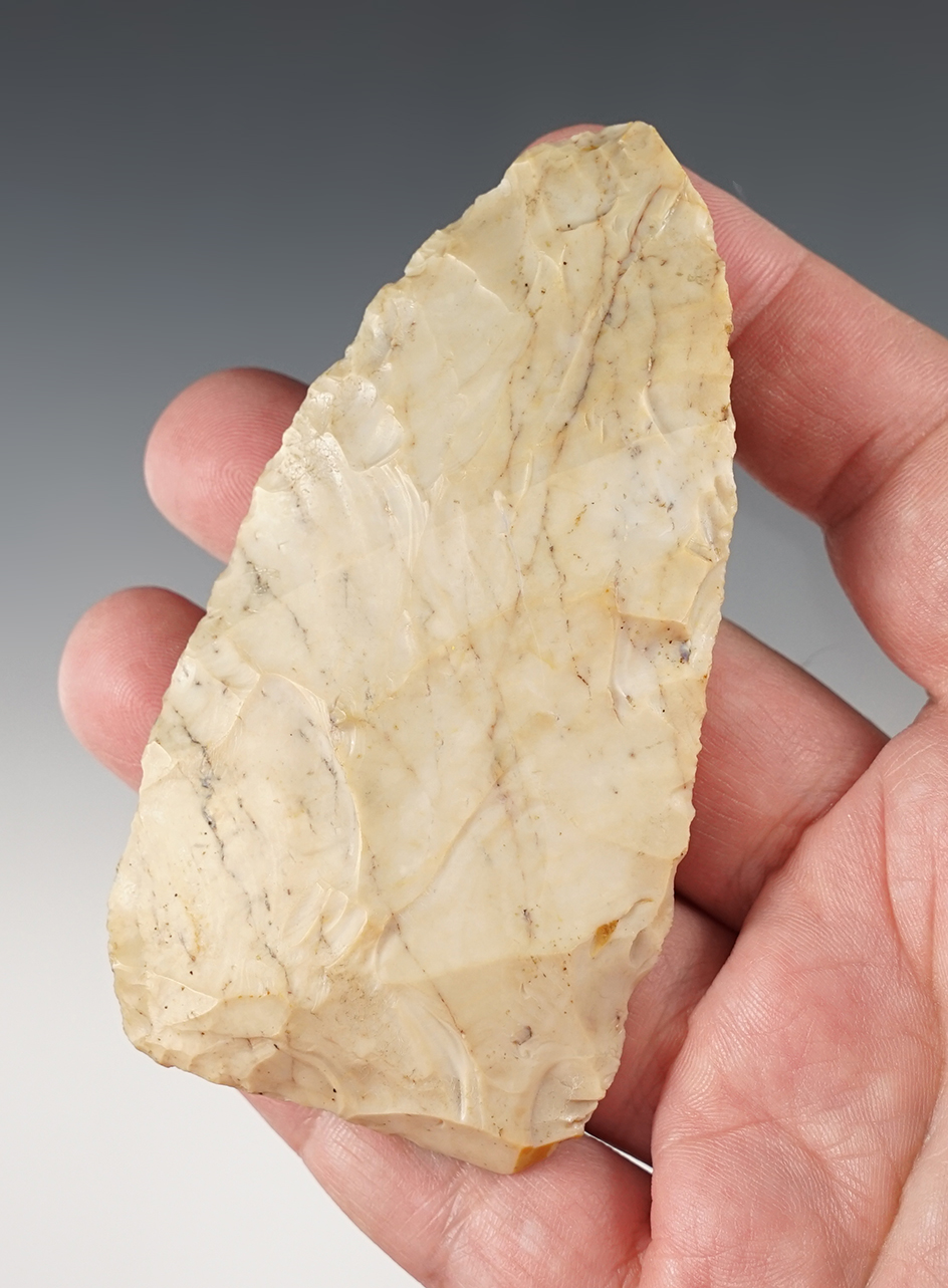 Nice 3 7/8" Flint Ridge Flint Knife found in Ohio.