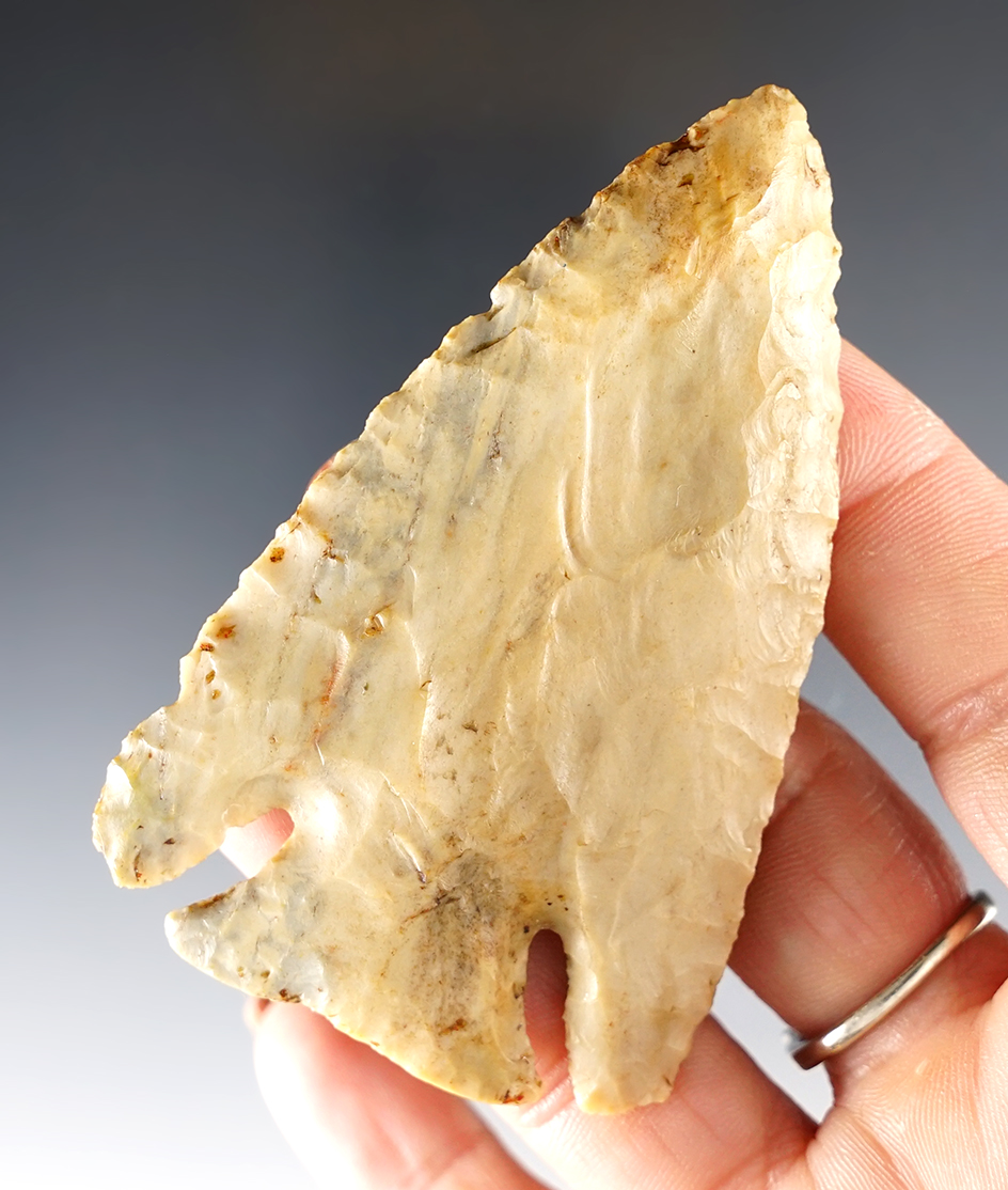 Exceptional! 3 1/16" Lost Lake - Warren Co., Ohio. Ex. Hiles. Pictured in Hothem's Flint Ridge.