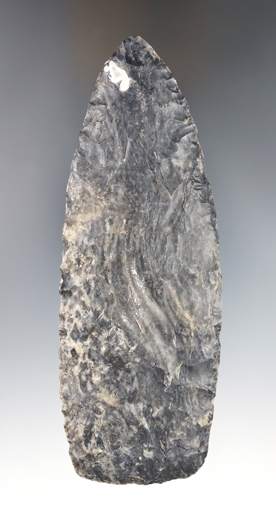 5 1/2"  Cache blade made from Coshocton Flint. Excellent color pattern with great patina. 