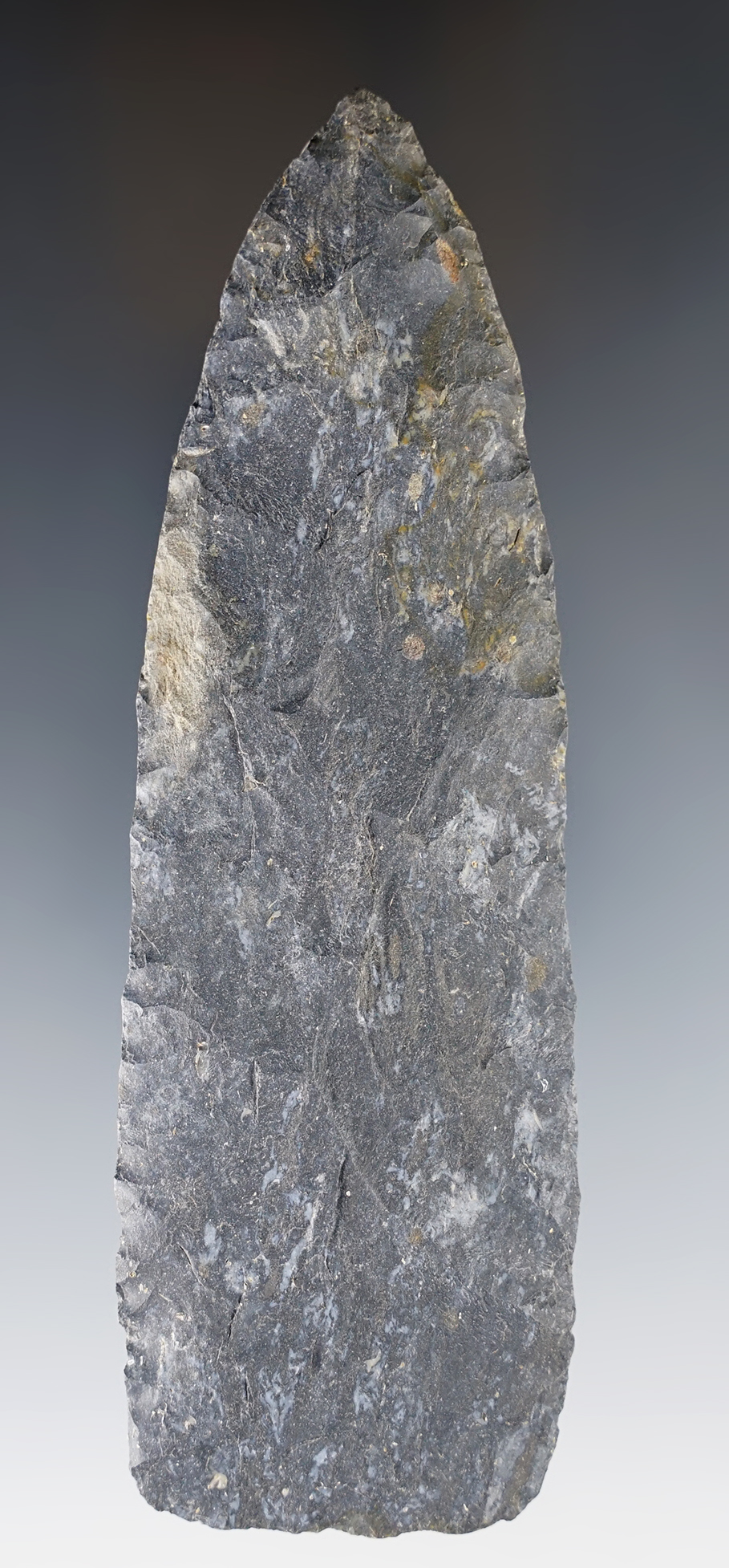 5 7/16" Plano blade made from Nellie variety Coshocton Flint.