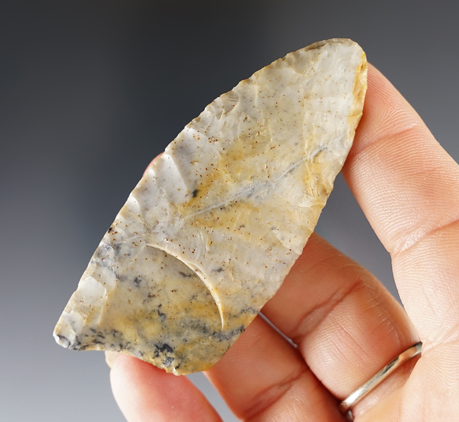 2 15/16" Paleo Fluted Clovis - Stark Co., Ohio. Ex. Heddleston collection.