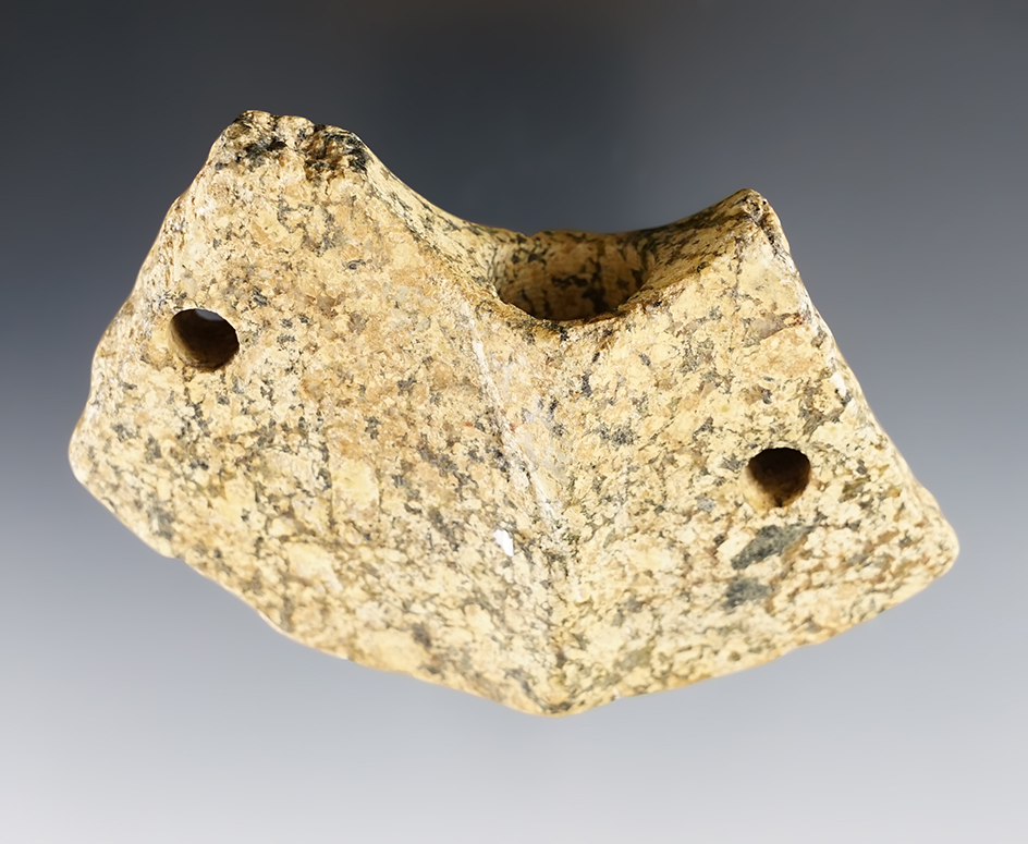 3 1/2" salvaged Hardstone Banner, KY. Pict. "Bannerstones of the North American Indian".