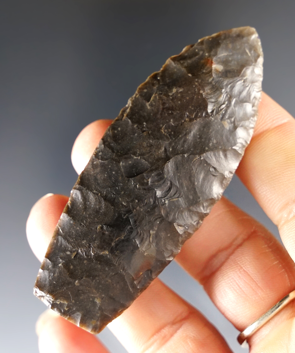 2 7/8" Paleo Lanceolate - Sonora Flint. Found in Logan Co., Ohio. Ex. Weidner, Driskill.