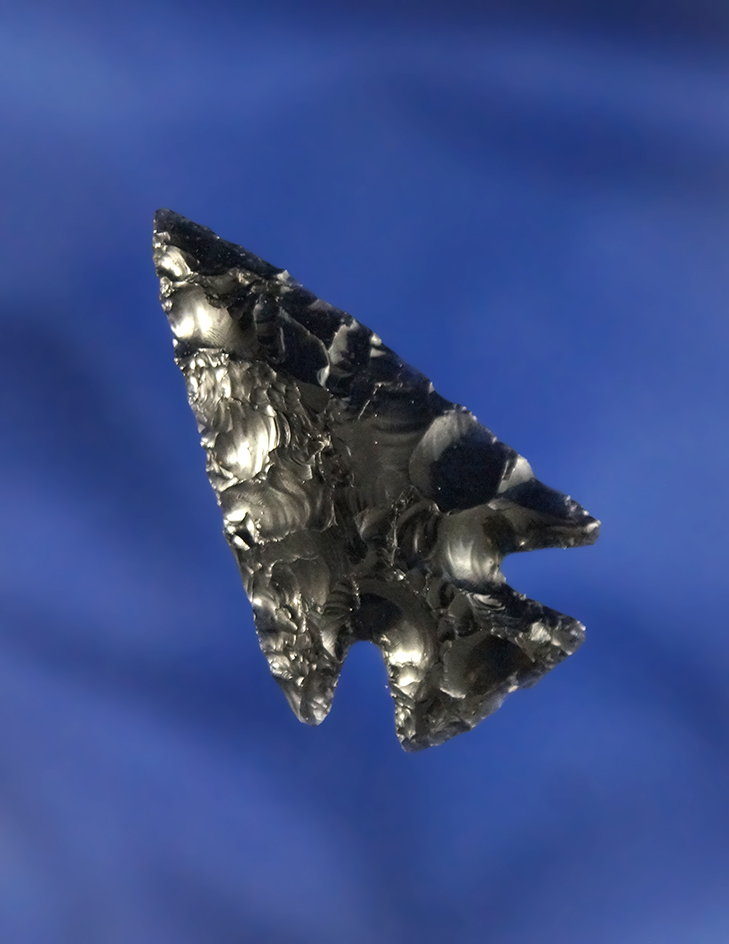1 3/8" Columbia Plateau that is nicely styled from Obsidian, found in Oregon.