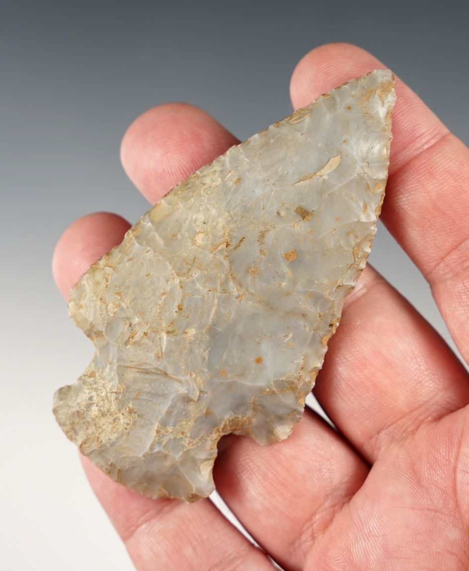 Fine 3 3/8" Flint Ridge Hopewell found in Ross Co., Ohio.
