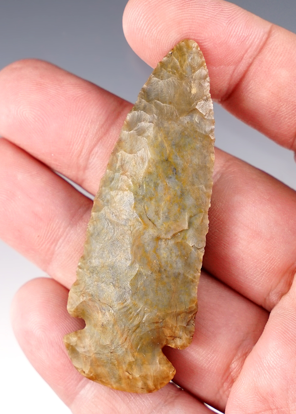 2 3/4" Archaic Dovetail made from Crooksville Chert. Great form. Found in Columbiana Co., Ohio.