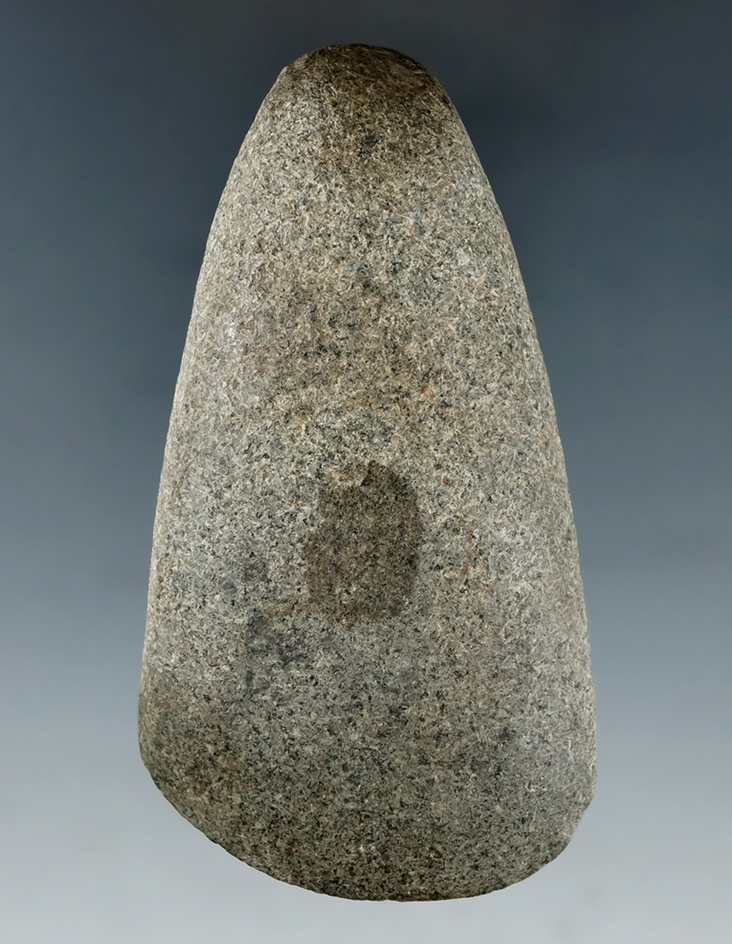 3 13/16" Hardstone adze with a very nice bit from the Grove Merritt collection. Miami Co., OH