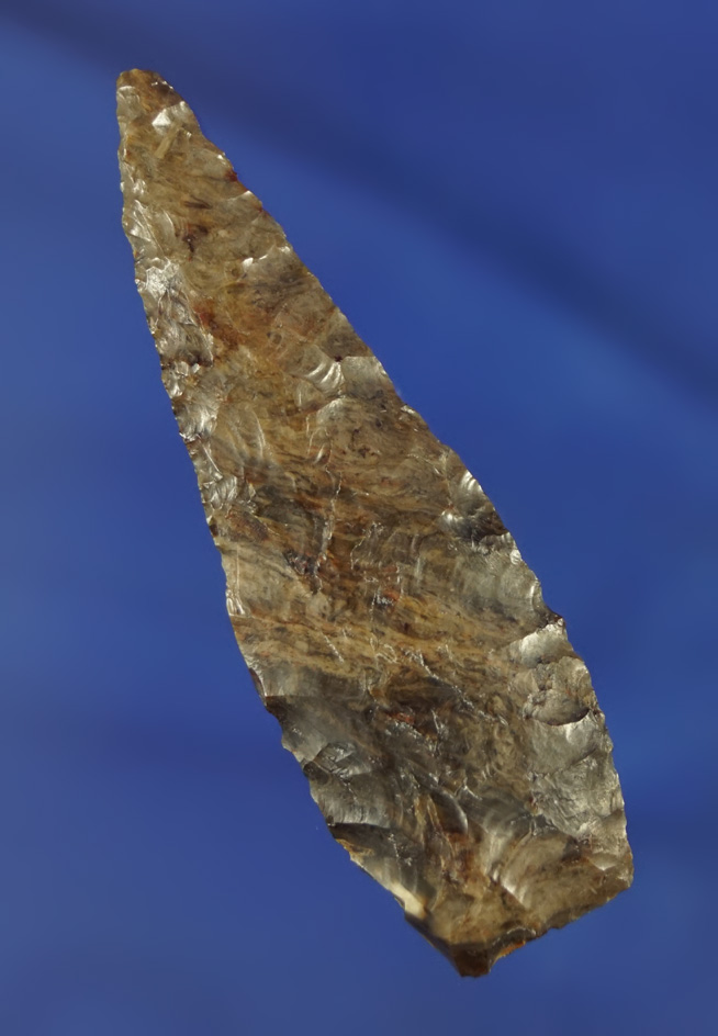 1 7/16" Agatized Wood Knife found in Benton Co.,  Washington. Ex. Charles Mitchell collection.