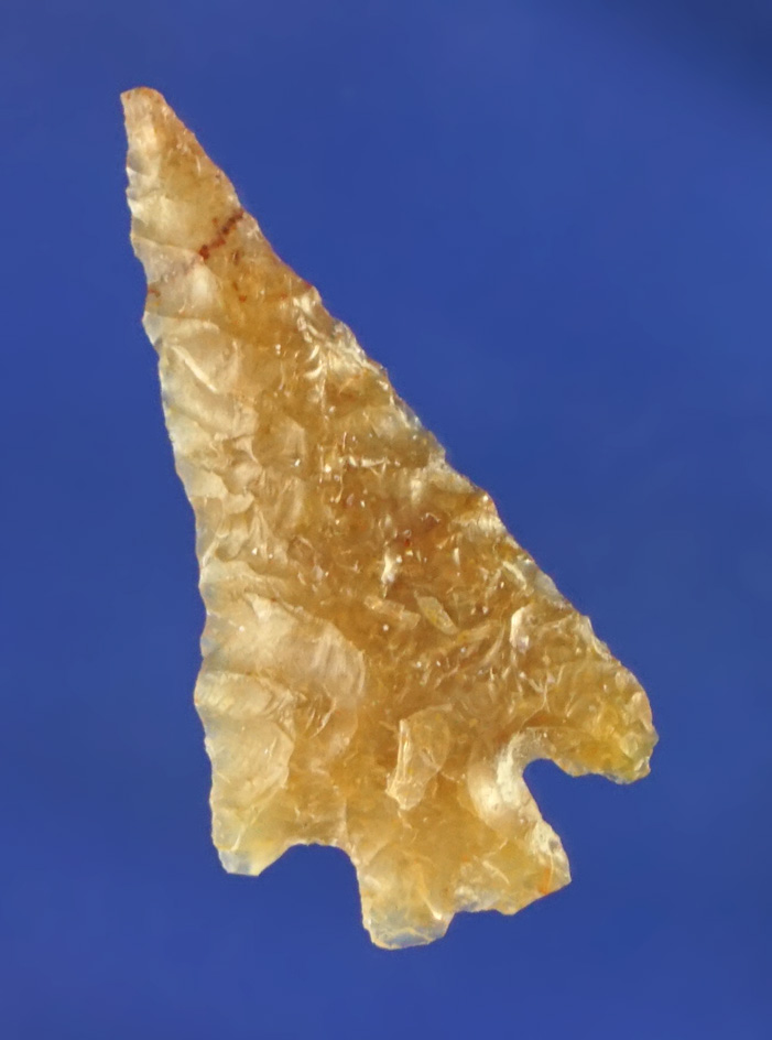 1 1/16" heavily patinated and nicely translucent Columbia Plateau Split-Stem found by Norma Berg