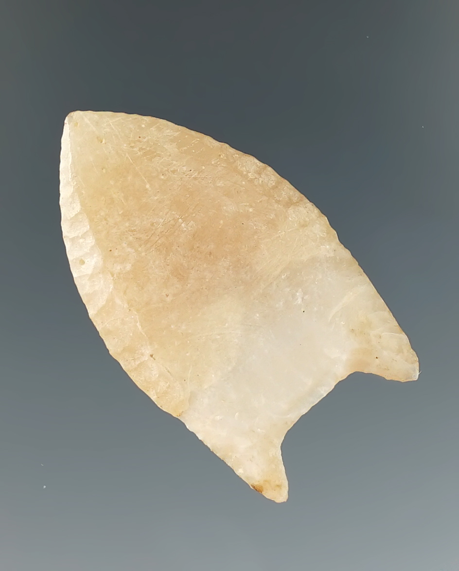 1 3/8" Folsom with restoration to the upper half and one side of base. El Paso Co., Texas. COA.