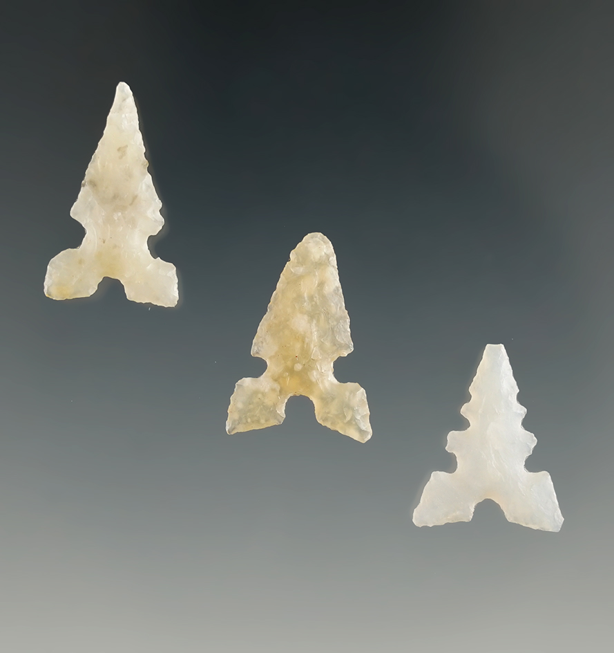 Ex. Museum!  3 Toyah Points deaccessioned from the Museum of Native American History. Texas.
