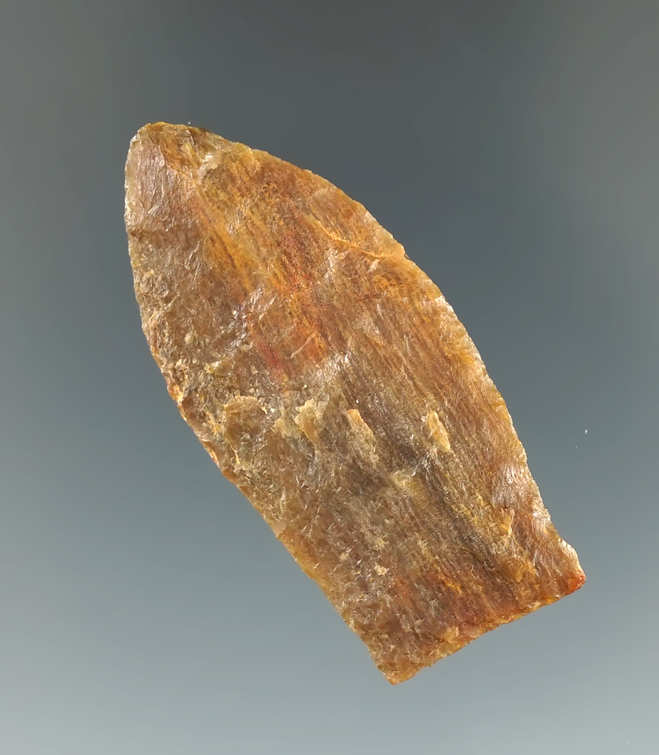 1 7/8" Plainview made from Agatized Wood. Las Animas Co., Colorado. Bennett and Rogers COAs.