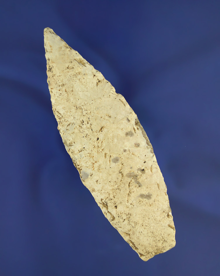 4 5/8" Sedalia that is thin and nicely flaked found in Illinois.