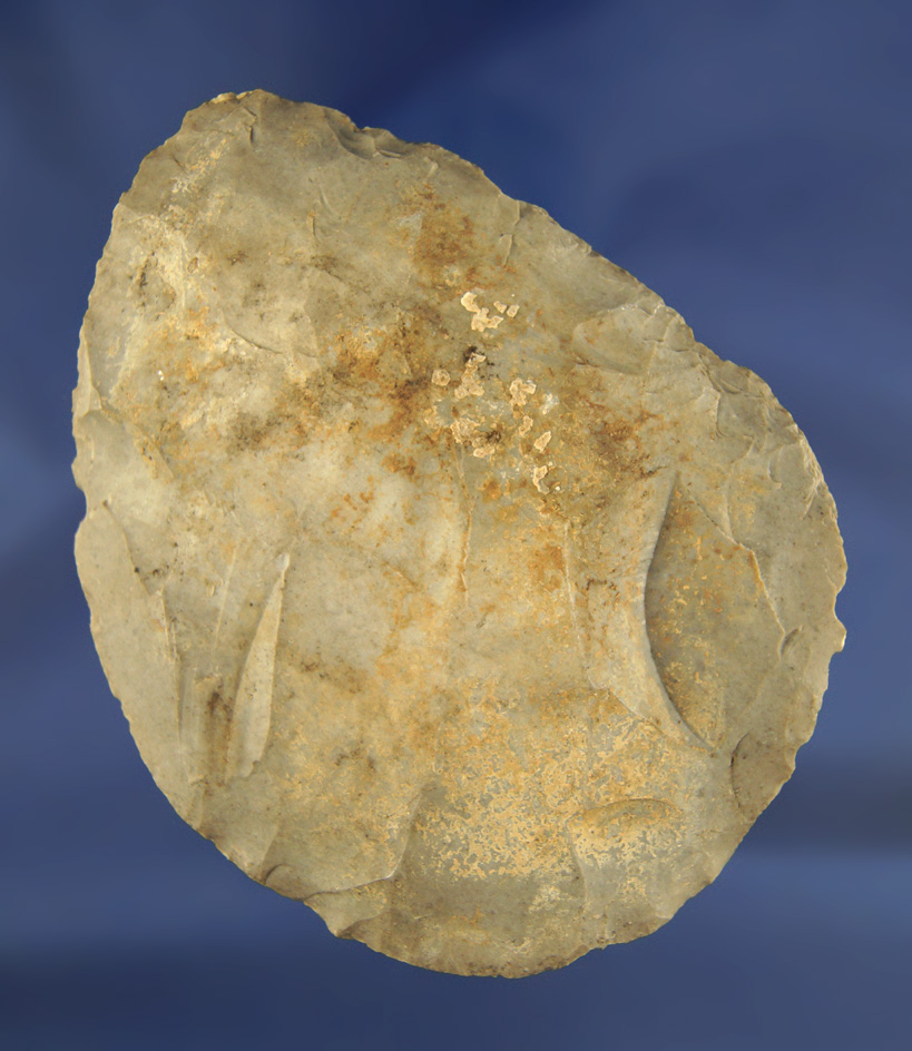 4 3/8" Hornstone Cache Blade found at the Crib Mound, Spencer Co., Indiana.