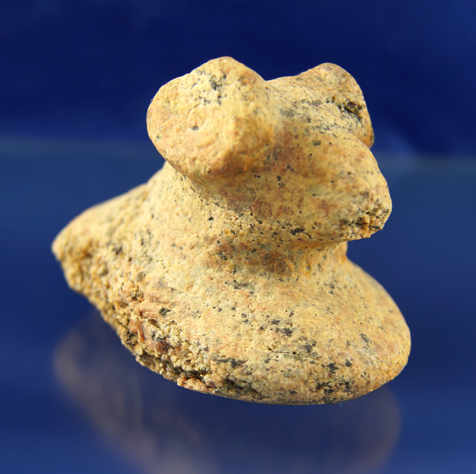 3 1/4" Popeye Birdstone preform with heavy mineral staining  found in Ohio.