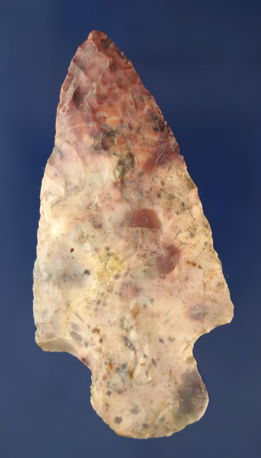 Colorful 3" Adena found near Indian Lake, Ohio. Ex. Smith estate collection.