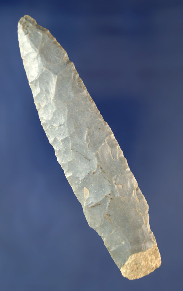 4 9/16" Hornstone Stemmed Lanceolate found in Daviess Co., Kentucky.