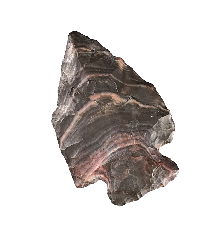 1 5/8" Pentagonal - Muskingum Co., Ohio. Made from dark colored Flint Ridge Nethers.