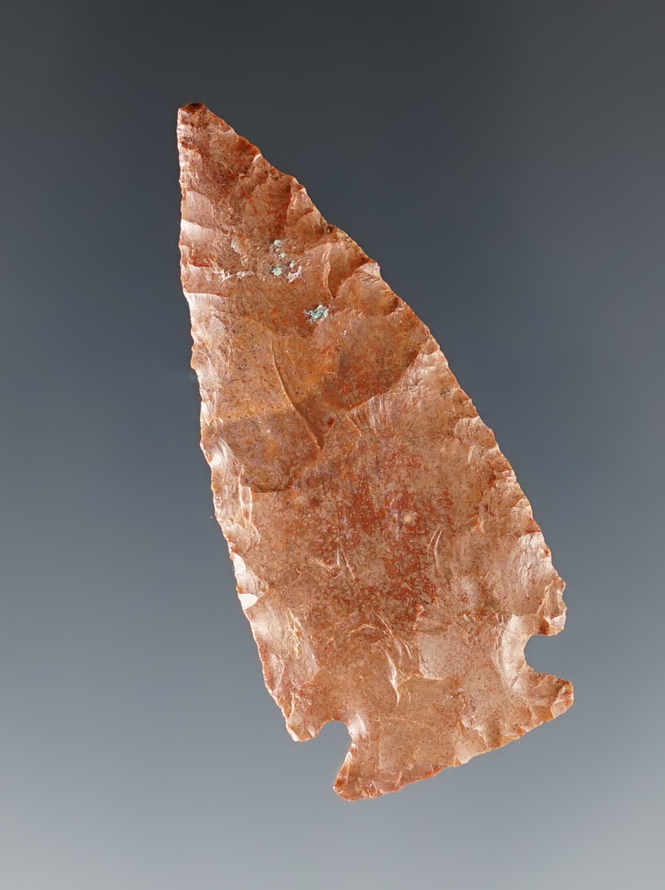 Thin and finely made 1 7/8" Cornernotch found in the Western U.S. 