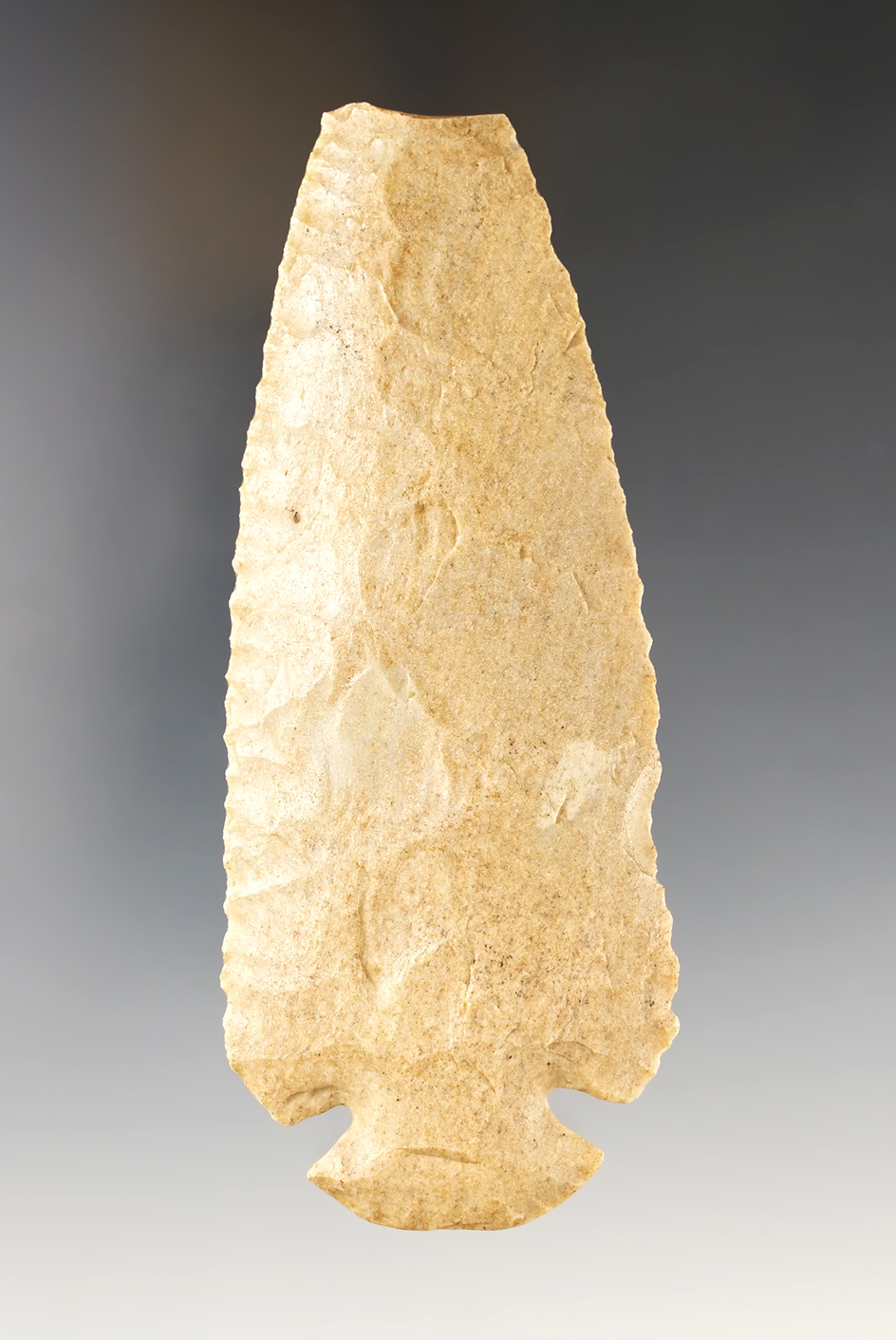 4 3/8" Carter Cave Dovetail with great edge work. Found in Washington Co., Ohio. 