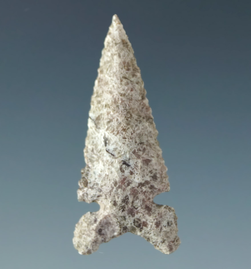 1 1/4" Desert Delta that is very well patinated and nicely made from a flake. California.