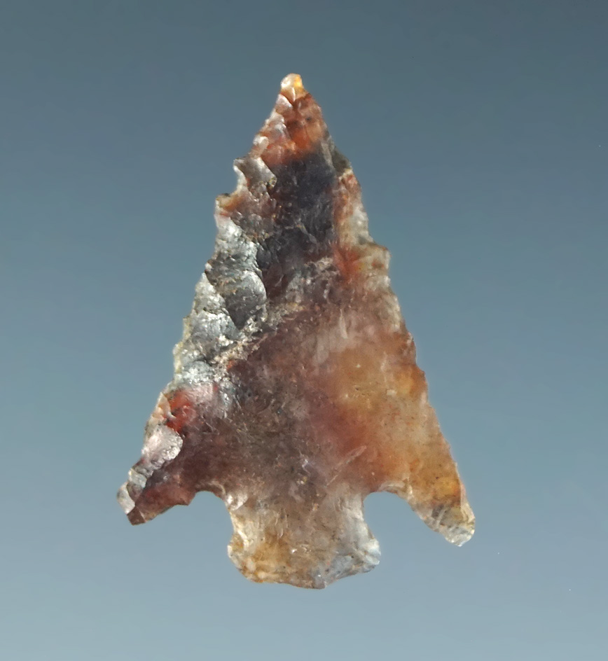 3/4" Rose Springs made from beautiful red blue and clear highly translucent agate. California.