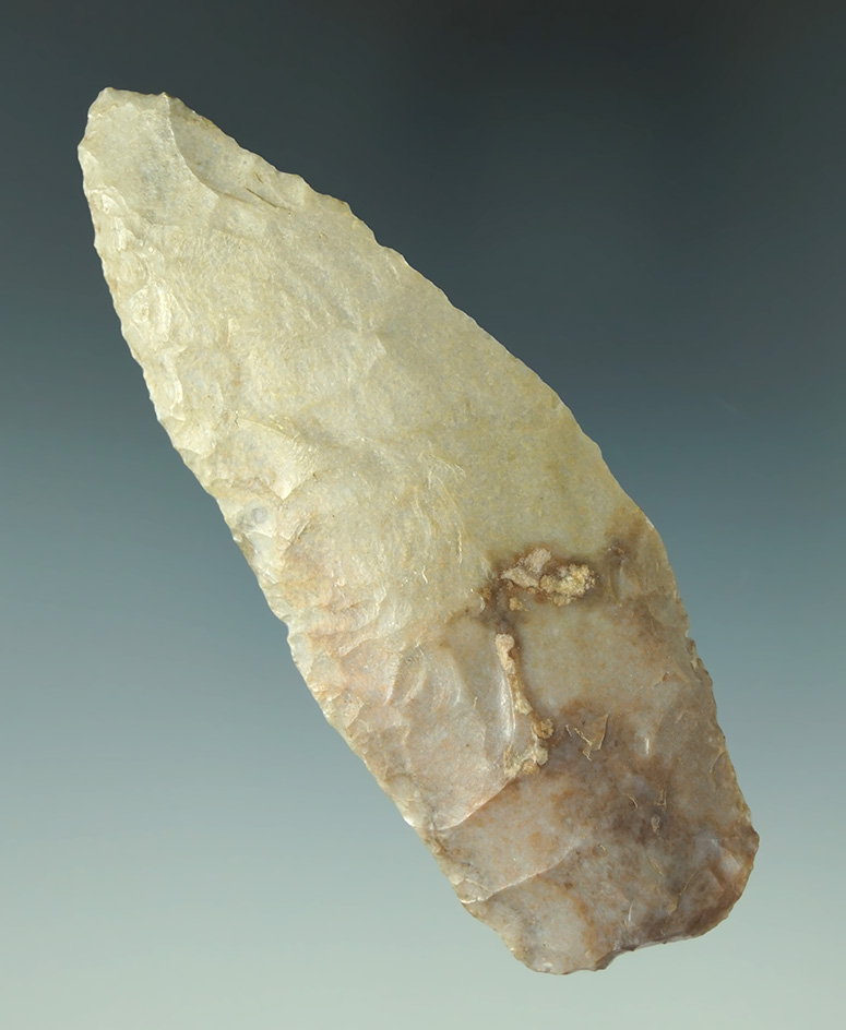 3 3/4" Lanceolate Knife with Uniface resharpening to one Blade edge - Western U. S.