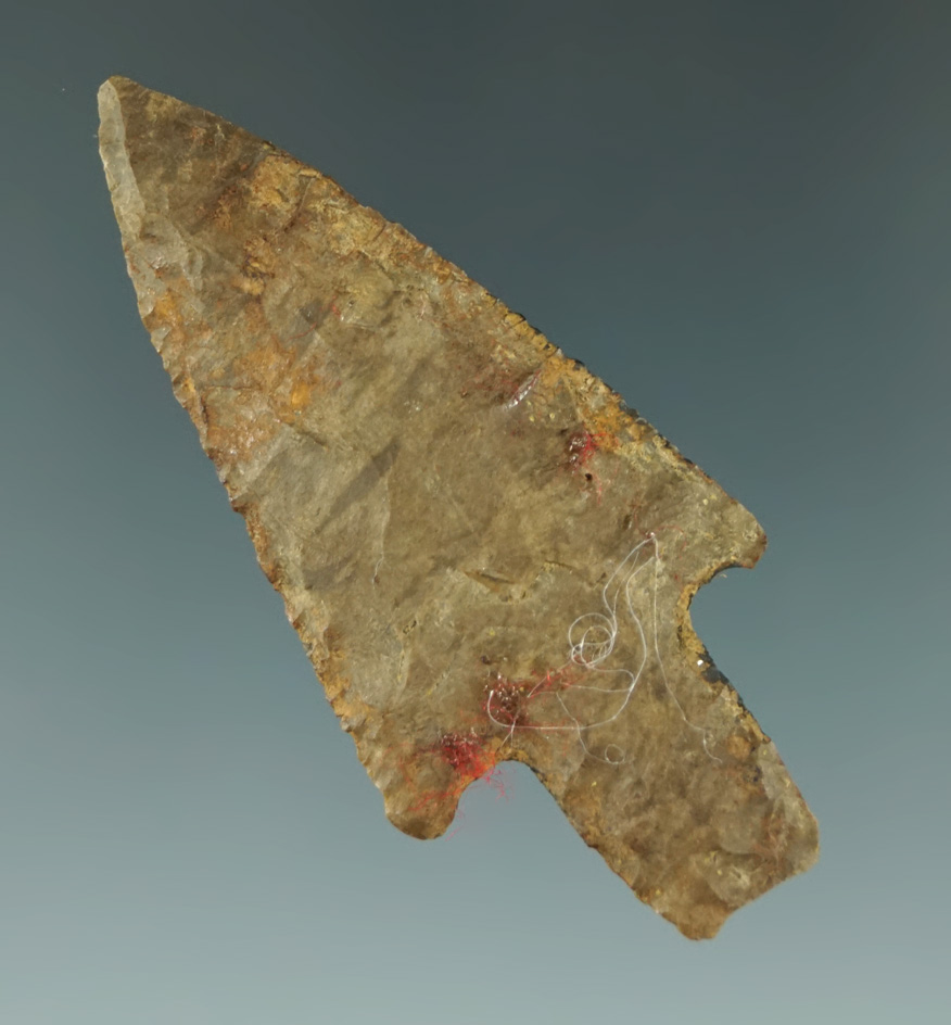 2 3/8" well made Dover chert Buck Creek that is heavily patinated found in Tennessee.