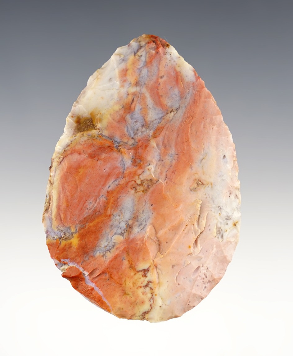 3 1/4" Blade made from beautiful multi-colored Flint Ridge Flint found in Licking Co., Ohio.