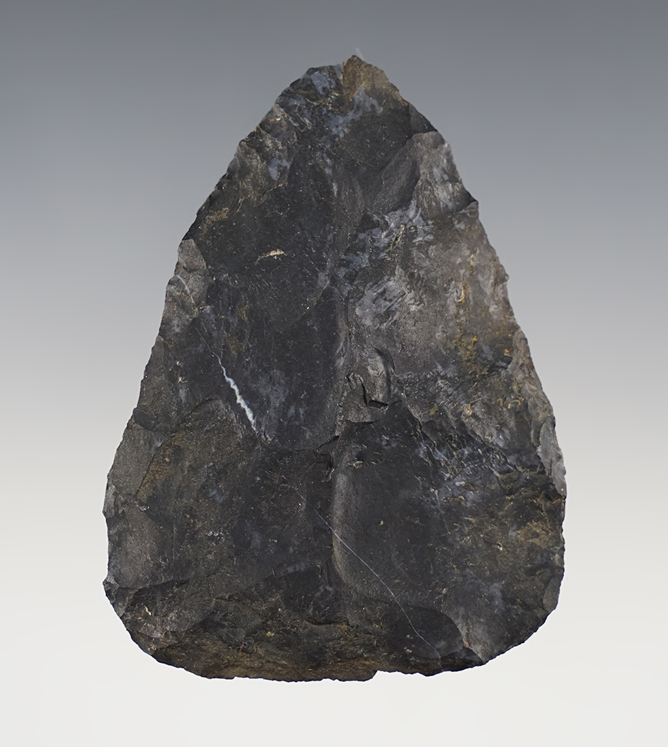 3 1/16" Cache Blade made from Coshocton Flint.  From the 1898 Holmes County Cache!