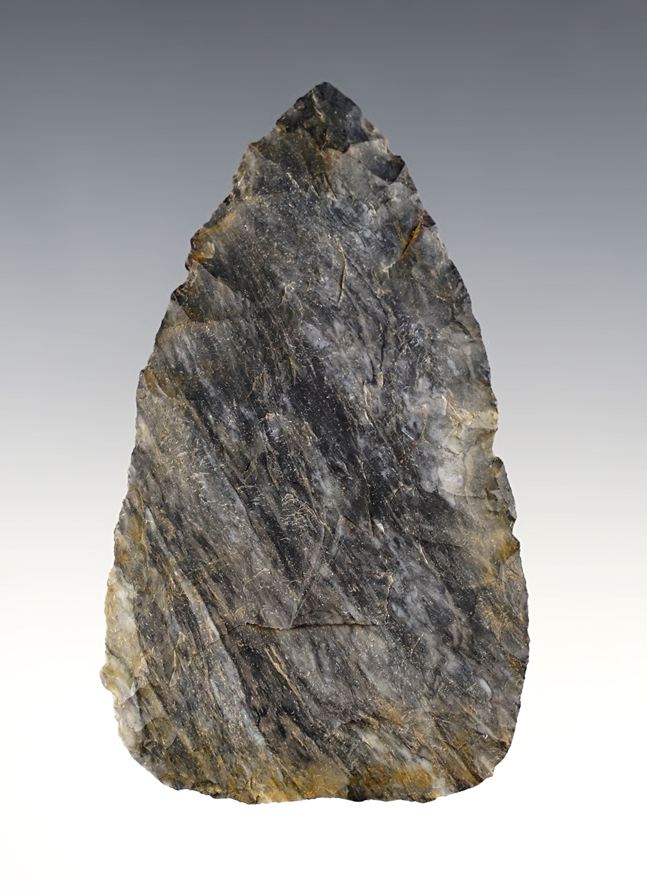 3 5/8" Cache Blade made from Coshocton Flint.  From the 1898 Holmes County Cache!