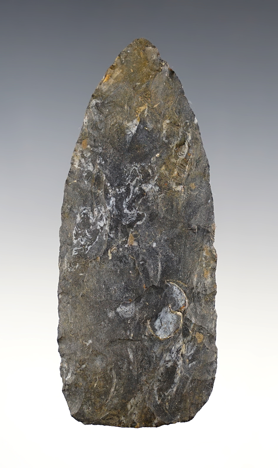 3 15/16" Cache Blade made from Coshocton Flint.  From the 1898 Holmes County Cache!