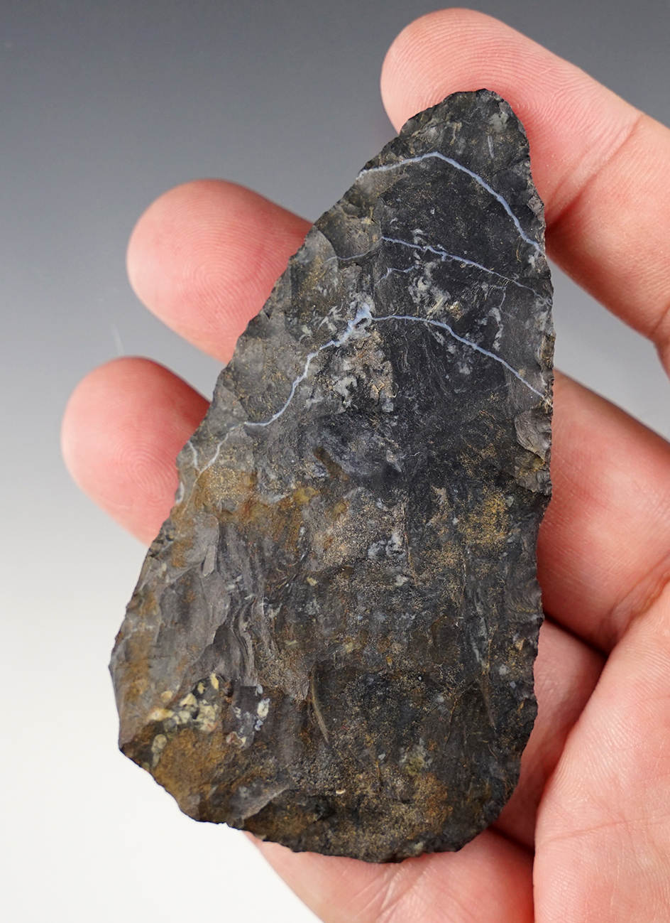 3 1/2" Cache Blade made from Coshocton Flint.  From the 1898 Holmes County Cache!